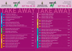Takeaway-Karte